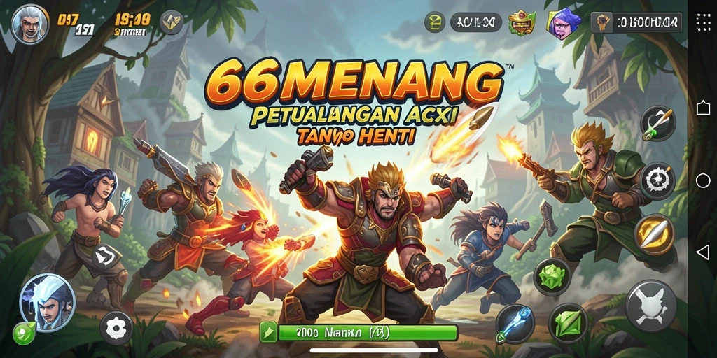 Tampilan menarik dari gameplay Aksi 66MENANG.