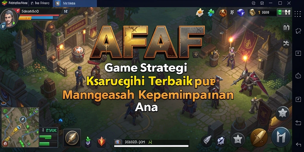 Screenshot utama AFAF menampilkan aksi pertempuran strategi yang mendebarkan.