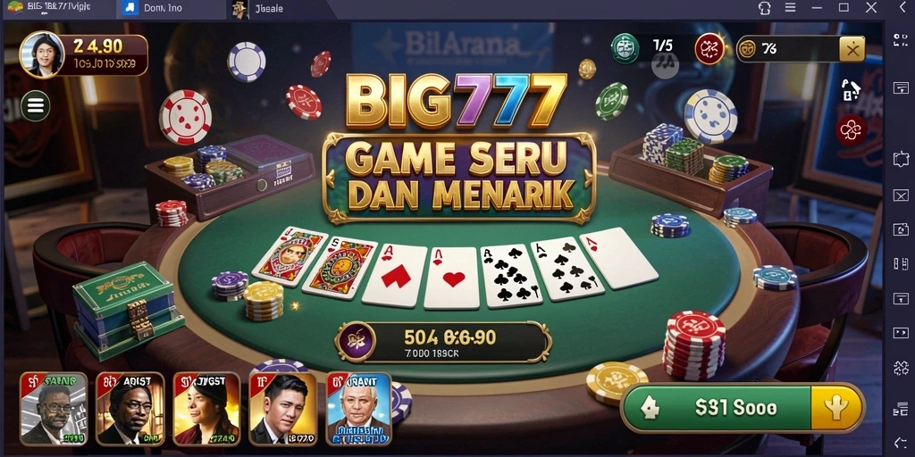 Screenshot permainan BIG777 menampilkan pengalaman bermain Domino yang seru.