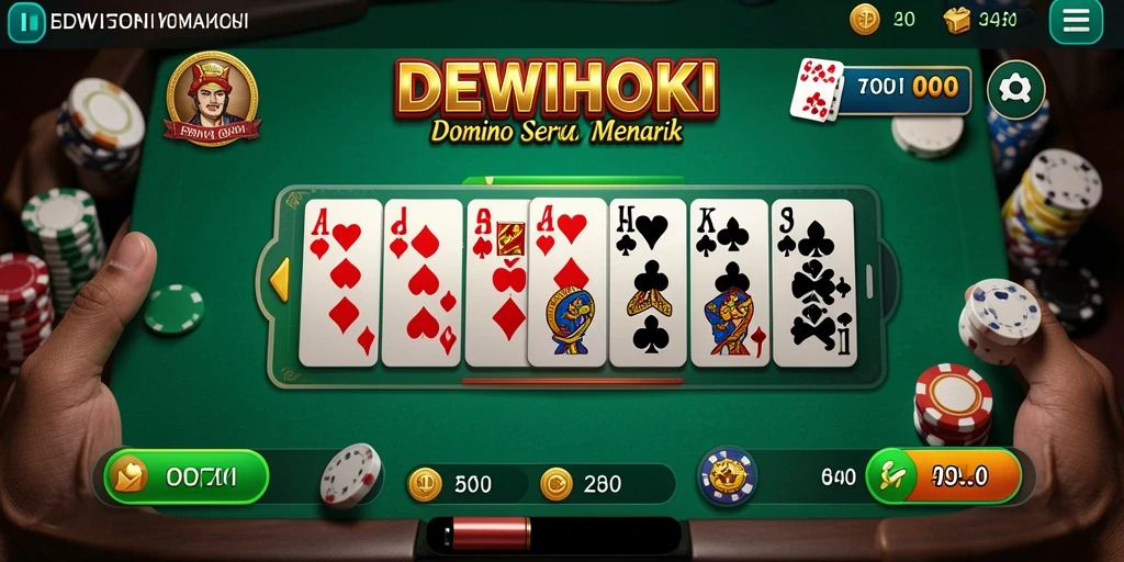 Tampilan gameplay seru dalam DEWIHOKI yang menarik.