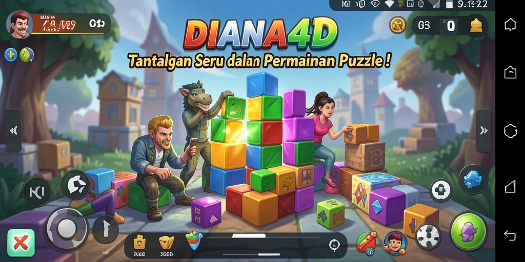 Tampilan gameplay yang menarik dalam DIANA4D dengan berbagai puzzle menantang.