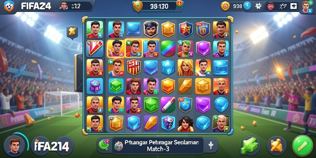 Tampilan gameplay FIFA234 yang penuh warna dan menantang.