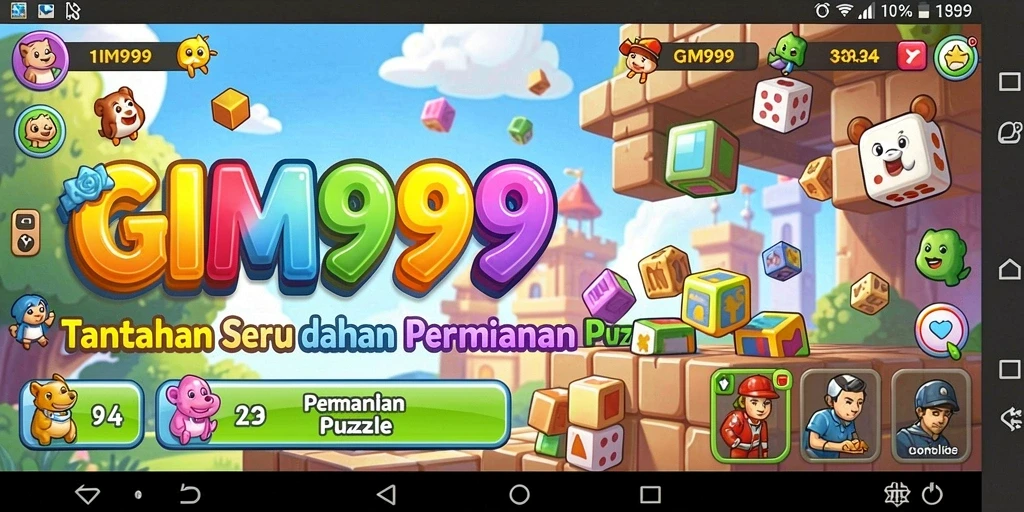 Tampilan gameplay GIM999 dengan grafis menarik dan tantangan seru.