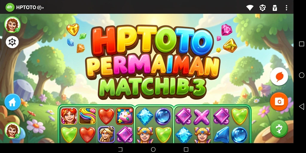 Screenshot gameplay HPTOTO yang menunjukkan kombinasi Match-3.