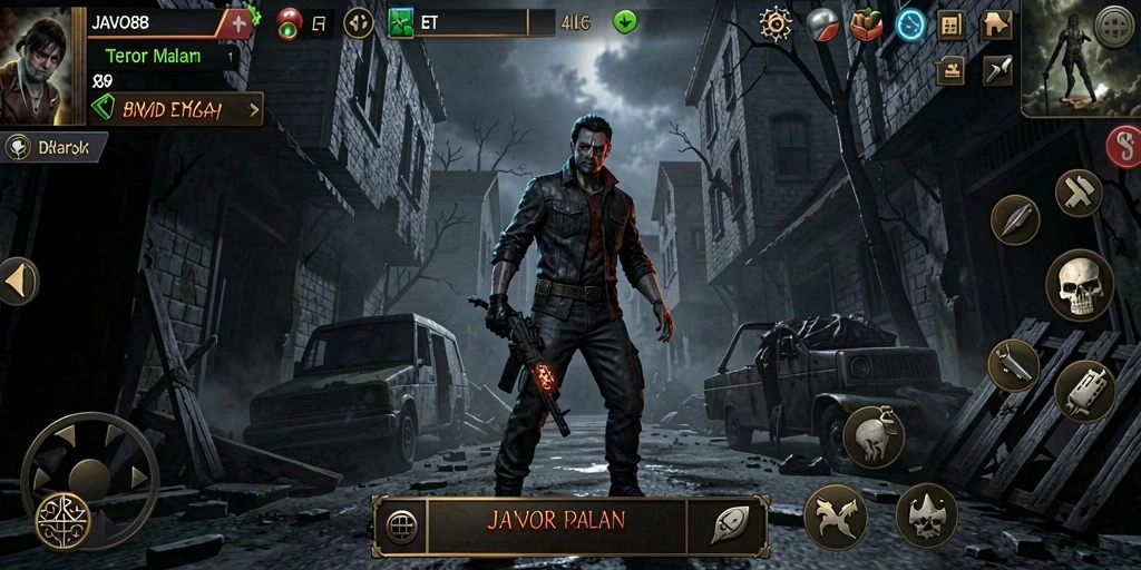 Pengalaman gameplay menegangkan dalam dunia gelap dan penuh misteri.