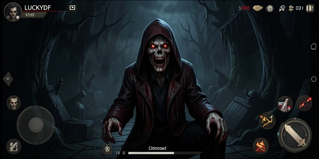 Gameplay LUCKYDF dengan nuansa Horror yang mencekam.