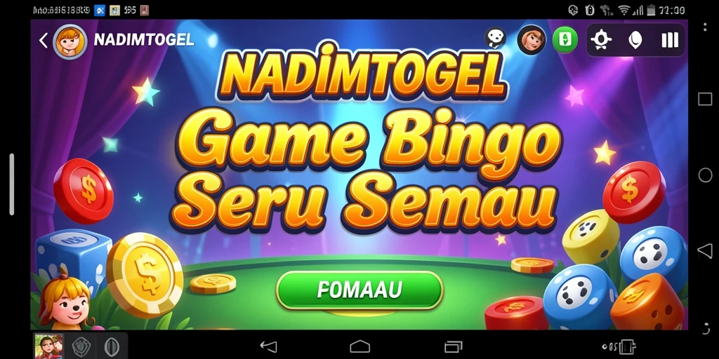 Tampilan menarik dari permainan Bingo NADIMTOGEL yang seru