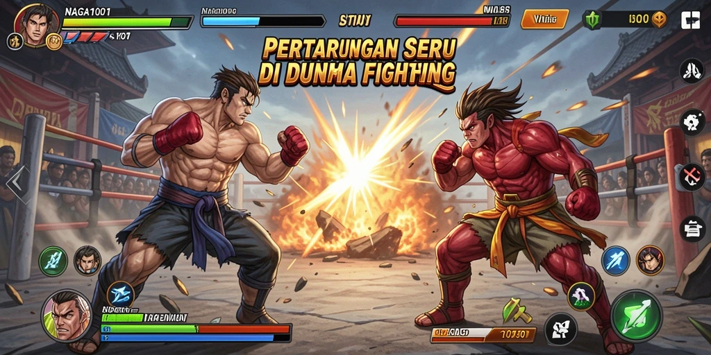 Menampilkan gameplay seru dari <strong>NAGA1001</strong> dalam aksi pertarungan.