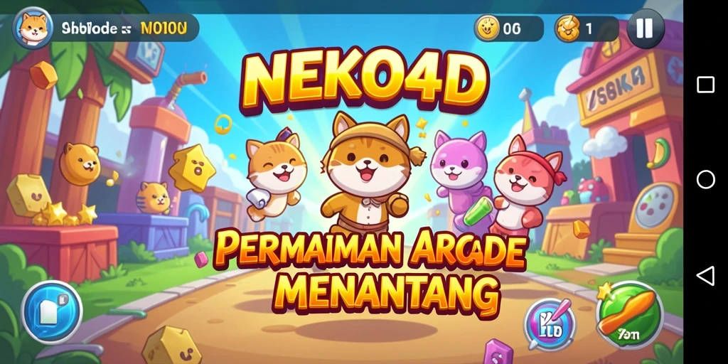 Tampilan gameplay NEKO4D yang menegangkan dan penuh warna.