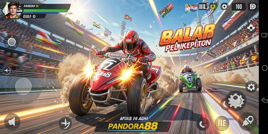 Tampilan gameplay PANDORA88 yang mendebarkan dan penuh kecepatan.