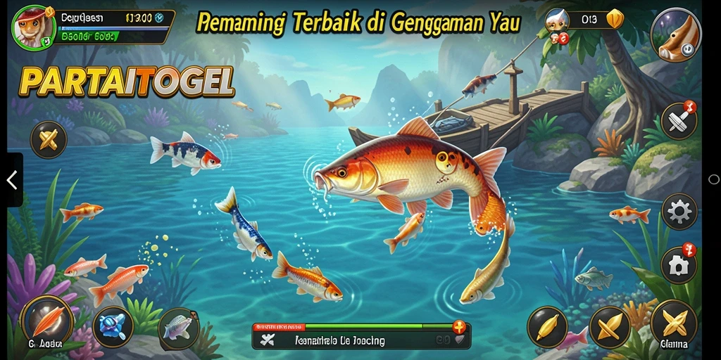 Tampilan nyata gameplay memancing di PARTAITOGEL.