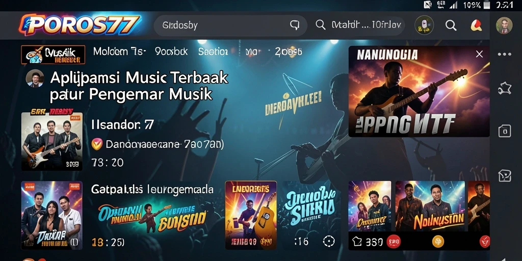 Screenshot gameplay POROS77 menampilkan pengguna yang sedang menyanyi.