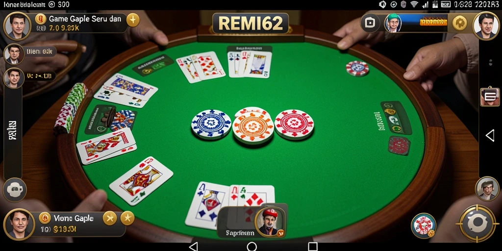 Tampilan gameplay seru dan penuh strategi dalam REMI62.