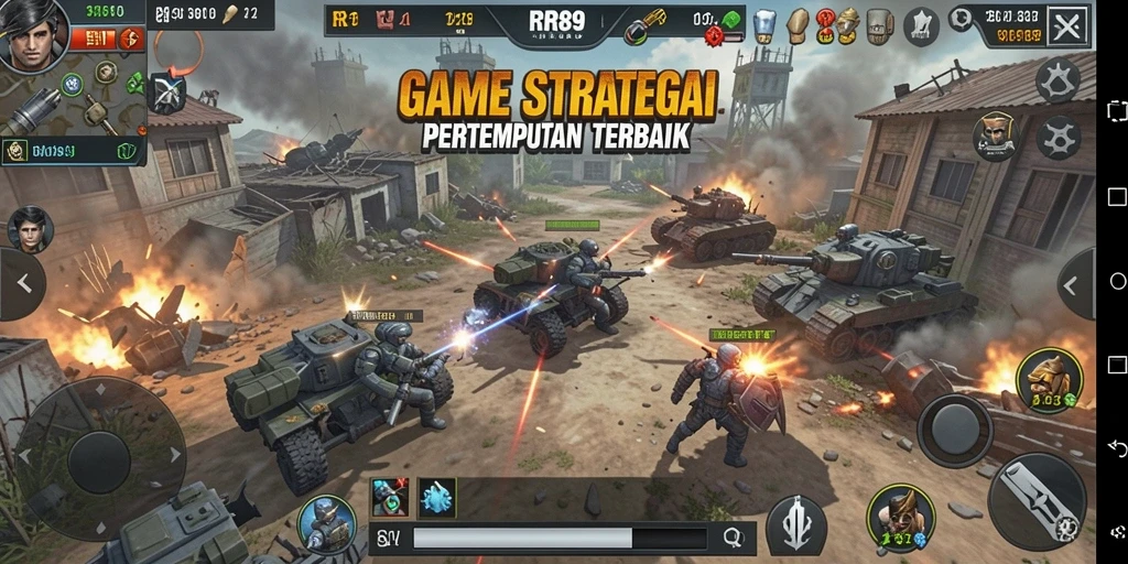 Menampilkan aksi gameplay mendebarkan dalam strategi SLG.