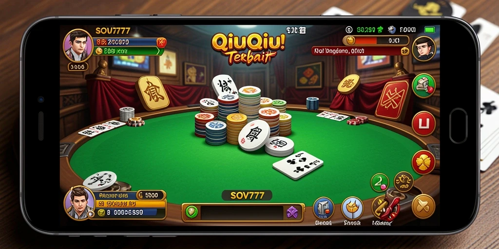 Screenshot menunjukkan pemain menikmati gameplay QiuQiu yang seru di SOV777.