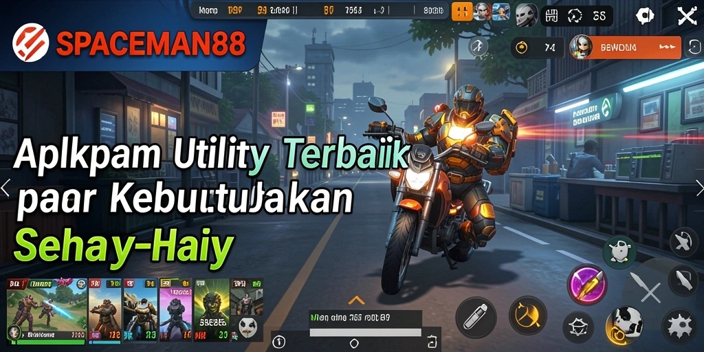 Screenshot utama SPACEMAN88 menunjukkan fitur-fitur utility yang user-friendly.