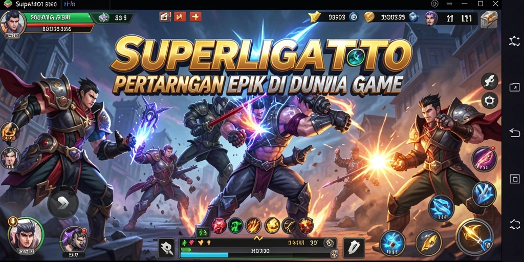 Tangkapan layar utama dari gameplay Fighting yang intens di SUPERLIGATOTO.
