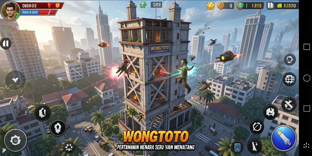 Tampilan gameplay menarik dari WONGTOTO di mana strategi tower defense diuji.